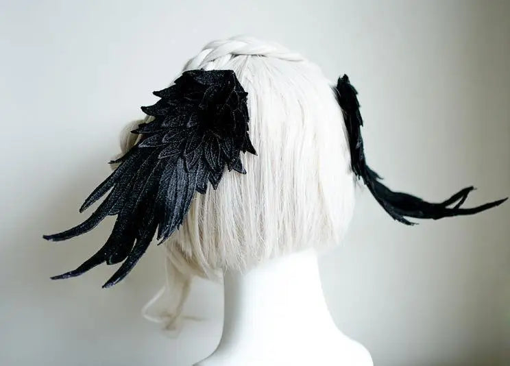 イベント・ハロウィングッズ｜エンジェル風ヘアクリップ