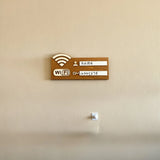 ヴィンテージ風木製WiFiパスワードサイン
