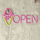 アイスクリームOPEN　LEDネオンサイン（ネオン看板）