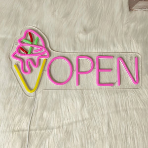 アイスクリームOPEN　LEDネオンサイン（ネオン看板）