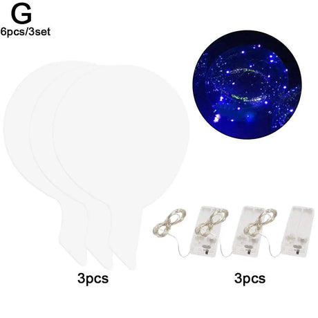 イベント・クリスマス装飾｜LED光るバルーン 50cm 3セット