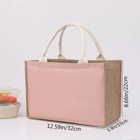 |ノベルティ用品 |リネン風マチ幅広ファスナー付きバック | 32×22c