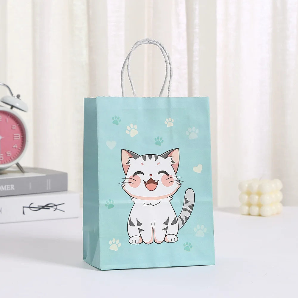 |ノベルティ用品 | 猫プリントギフトバッグセット | W15×H21×D8