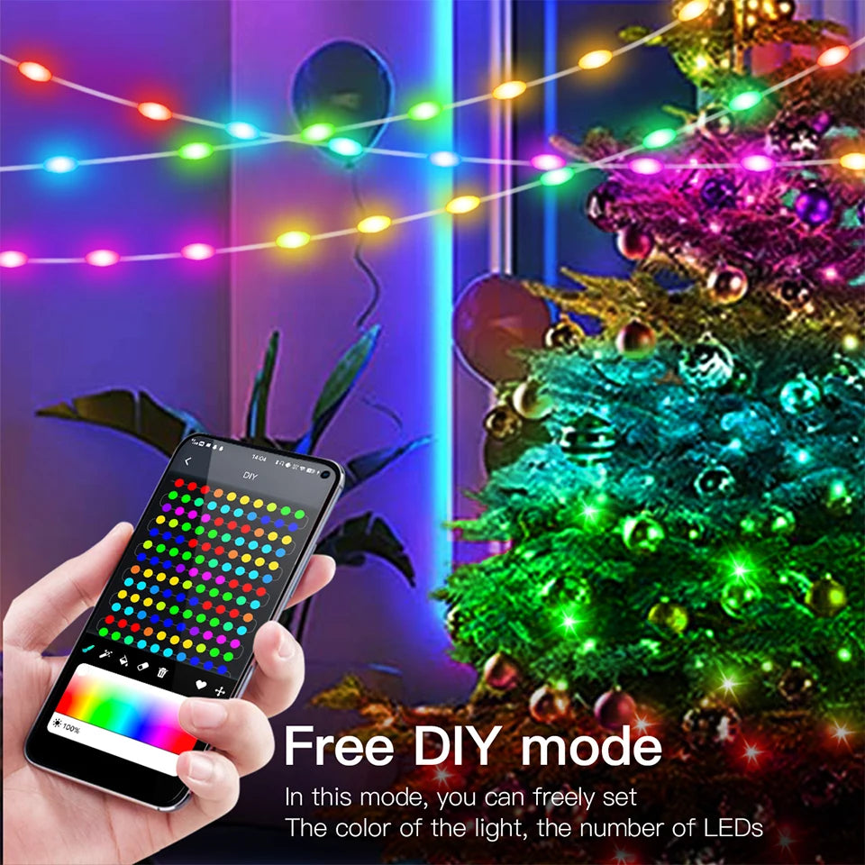 イベント・クリスマス装飾｜Bluetooth対応　LEDストリングライト(5m/10m/15m/20m)
