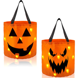 イベント・ハロウィングッズ｜LEDライト付きパンプキンバッグ