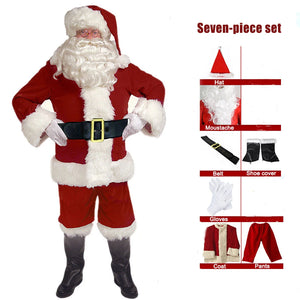 イベント・クリスマスグッズ｜大人用 サンタクロースコスチューム7点セット (S～4XL)