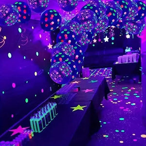 イベント・パーティー装飾｜暗闇で光るネオンカラーバルーンセット(20個)