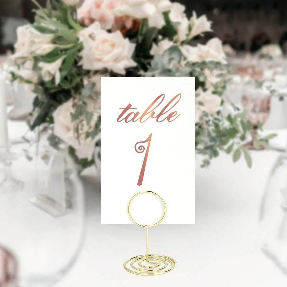 イベント・結婚式装飾｜金属製プレースカードホルダー ハート＆丸型