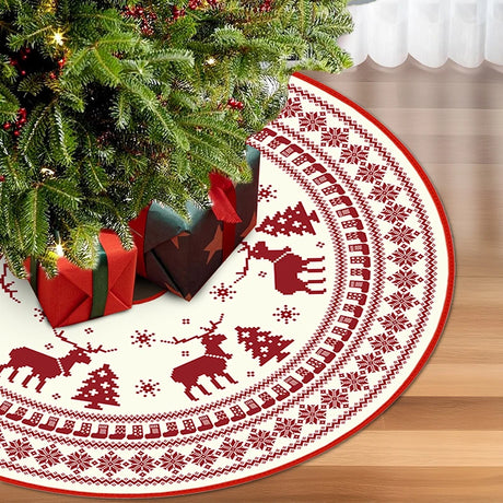 イベント・クリスマス装飾｜クリスマスツリースカート 雪だるま＆トナカイ