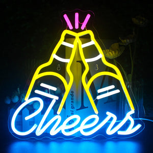 Bar／OPEN／Beer／Cheers／Cacktails　LEDネオンサイン（ネオン看板）