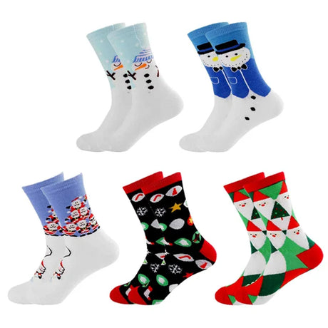 |クリスマスグッズ・ ノベルティ用品 |  クリスマス柄 ソックス5足組 | フリーサイズ