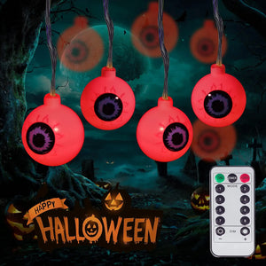 イベント・ハロウィン装飾｜LED目玉飾りランプ リモコン付き
