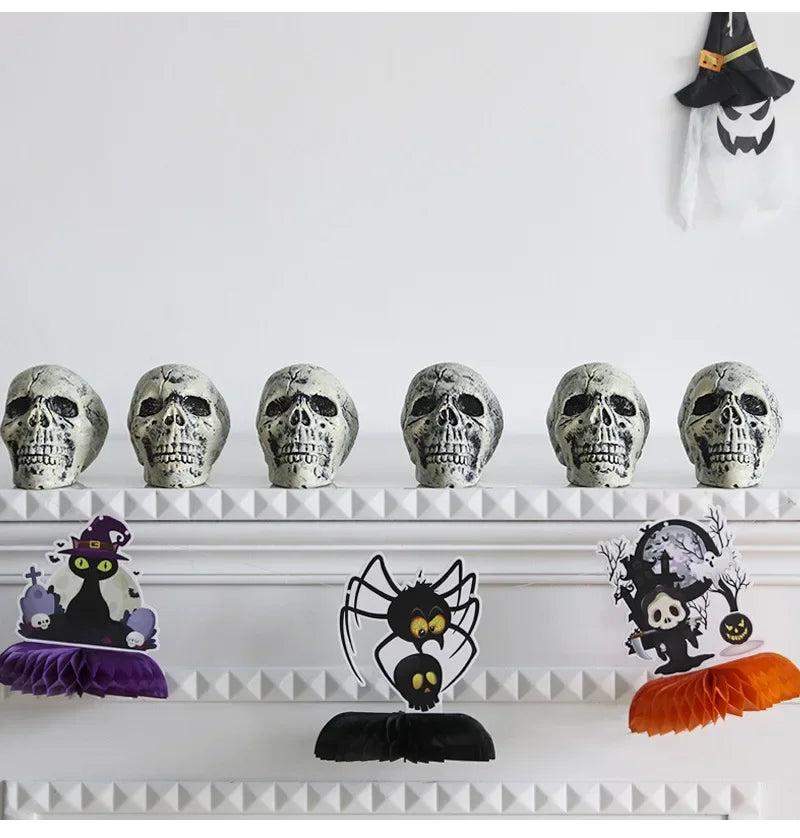 イベント・ハロウィングッズ｜6個セット 頭蓋骨デコレーション