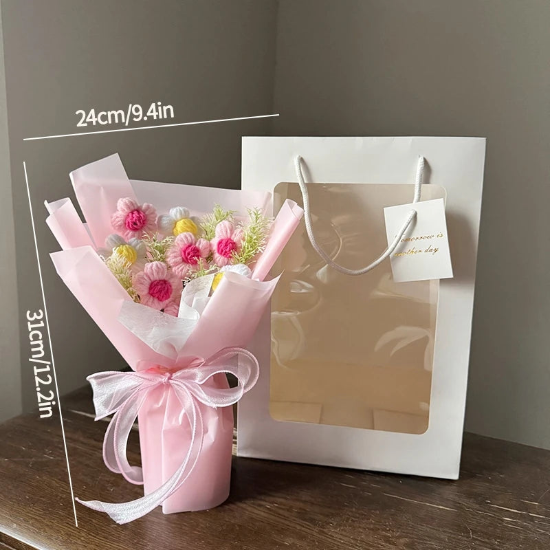 手作りかぎ針編みの花束 母の日ギフト