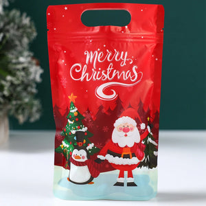 イベント・クリスマス装飾｜ジッパー付きスタンドアップクリスマスバッグ