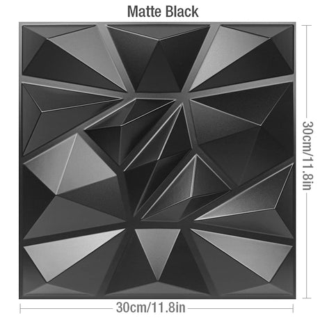 【DIY用】３D幾何学柄 石膏壁面風ステッカー(12pcs）