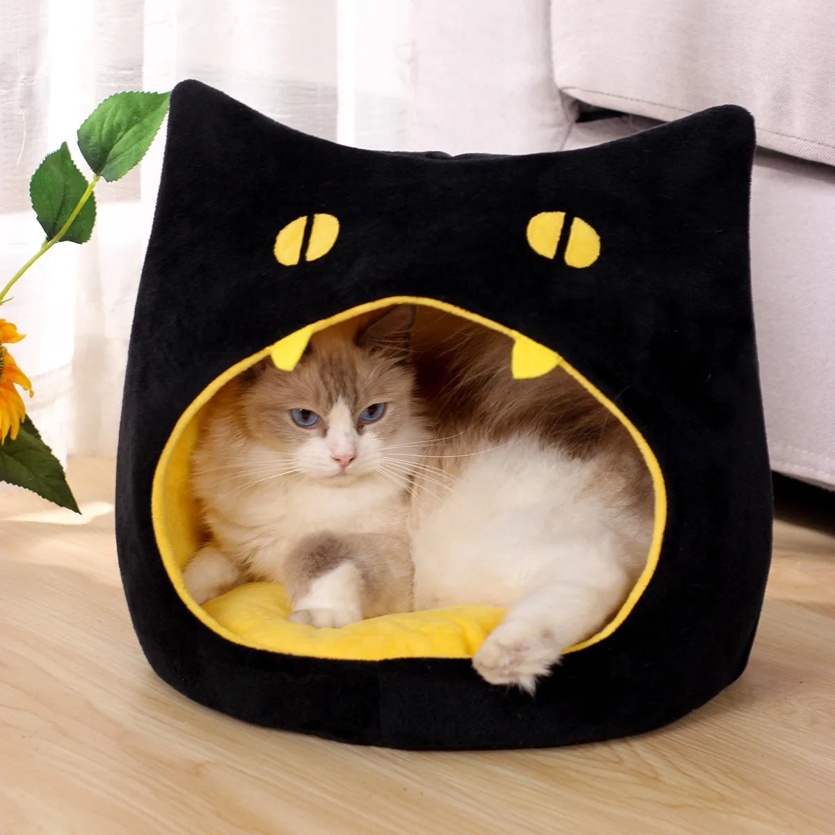 猫と小型犬用ハロウィン暖かベッド