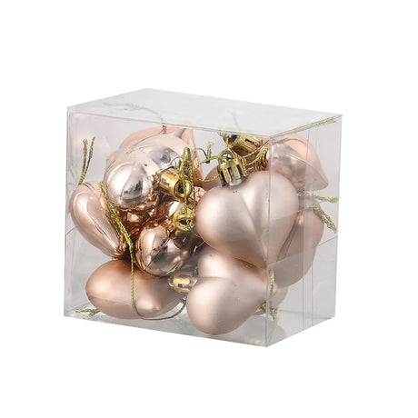 イベント・クリスマス装飾｜ハートボールペンダント オーナメントセット(12個入)