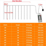 イベント・クリスマス装飾｜LEDカーテンライト USB接続(幅3M/4M/6M)