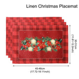 イベント・クリスマス装飾｜リネンプレースマット 1/4枚セット