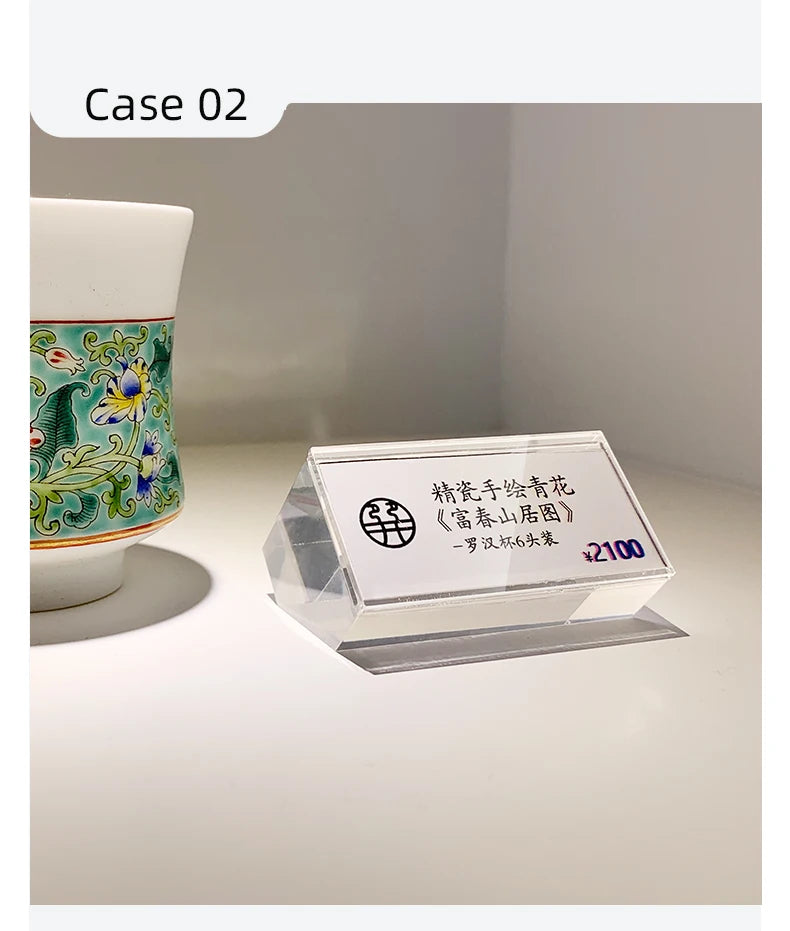 アクリル値札用デスクトップ広告スタンド