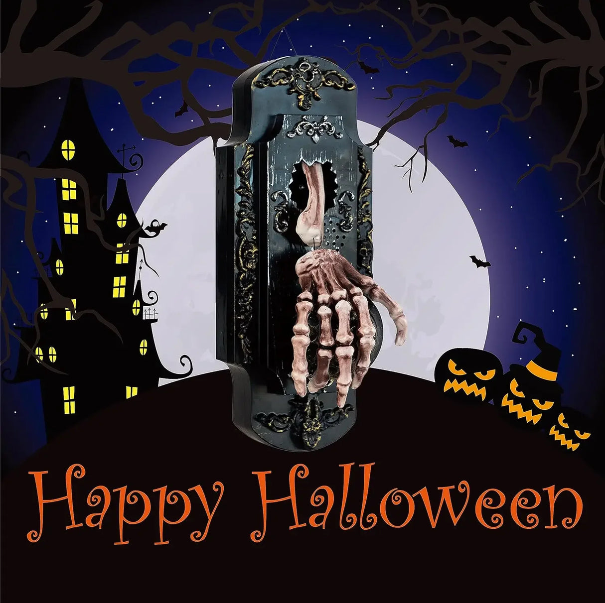 イベント・ハロウィングッズ｜ライトアップスケルトンドアベル