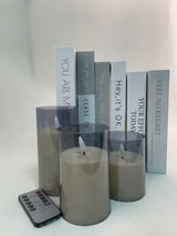 リモコン付きLEDフレームレスキャンドルセット