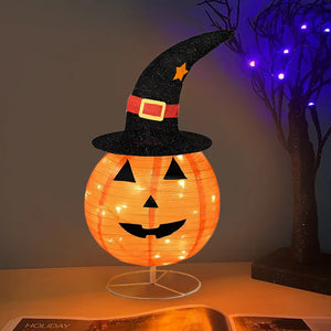 イベント・ハロウィングッズ｜LED付き折りたたみパンプキン飾り