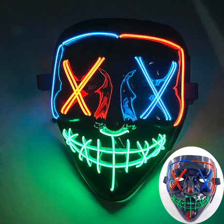 イベント・ハロウィングッズ｜LED光る！仮面マスク(フリーサイズ)