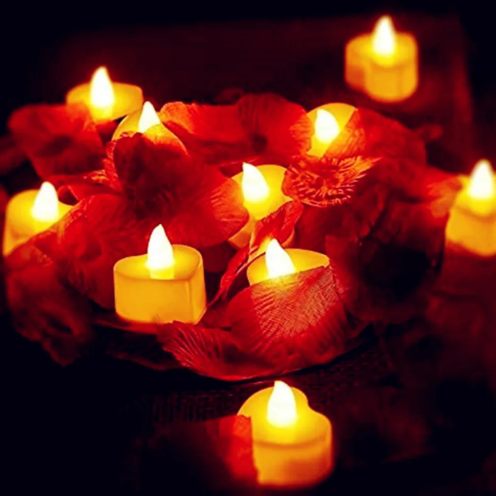 ロマンティックLEDハート型フレームレスキャンドル