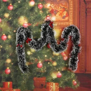 イベント・クリスマス装飾｜ティンセル リボンガーランド 緑白