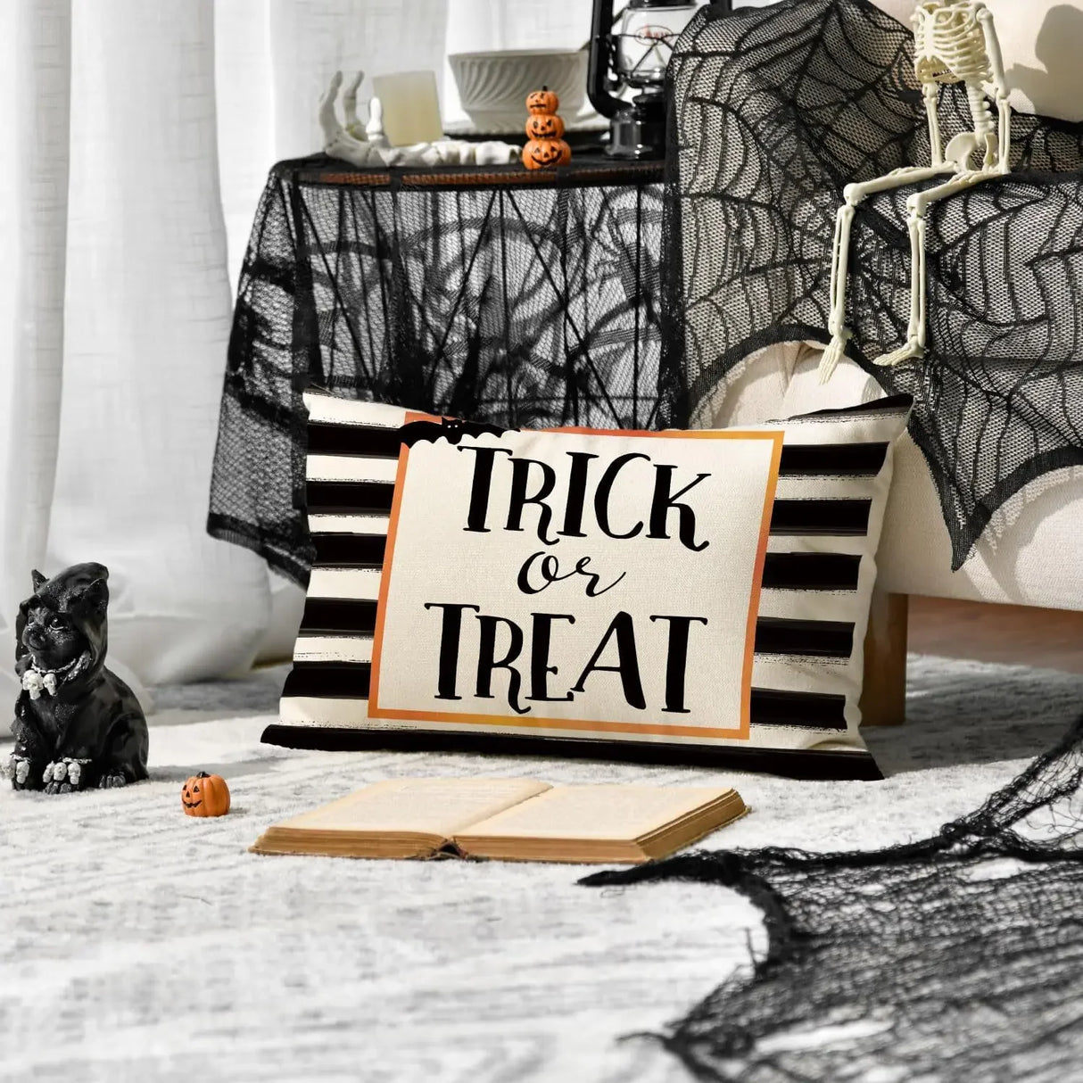 イベント・ハロウィングッズ｜リネンクッションカバー30x50cm
