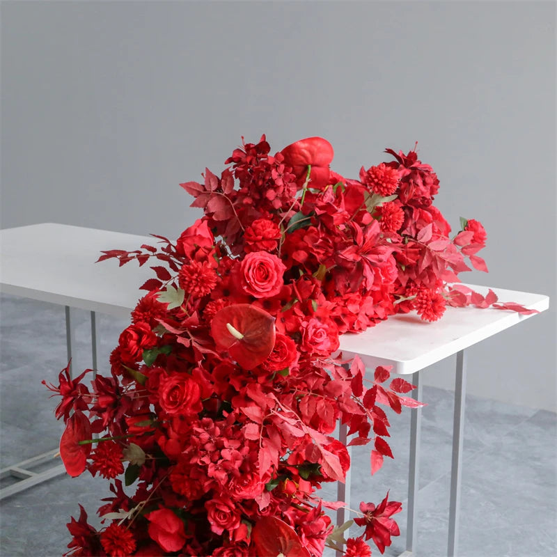 UFlower 200cm 人工ローズ＆アジサイ装飾