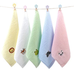 | ノベルティ用品 | 動物刺繍入りコットンフェイスタオル| 25x25c