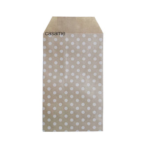 |ノベルティ用品 | ドット柄クラフトミニ紙袋 50枚入り | 8×15c