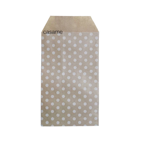 |ノベルティ用品 | ドット柄クラフトミニ紙袋 50枚入り | 8×15c