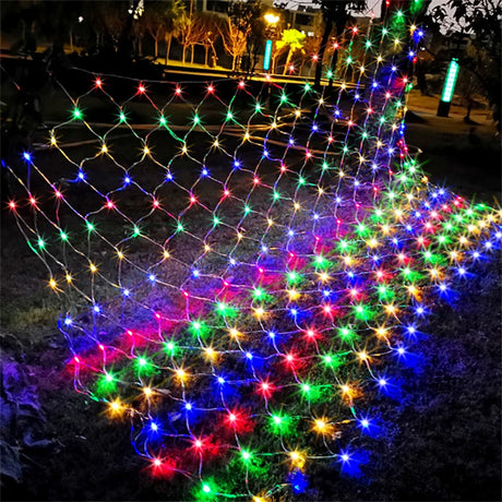 【イベント・クリスマス装飾】LEDクリスマスライト 屋外用ネットメッシュ(幅1.5M～12M)