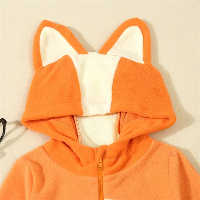 イベント・ハロウィングッズ｜キツネ着ぐるみ風ロンパース（70c〜120c）