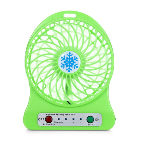 |イベント・ノベルティ用品 | 充電式 LEDライト付きポータブルミニファン