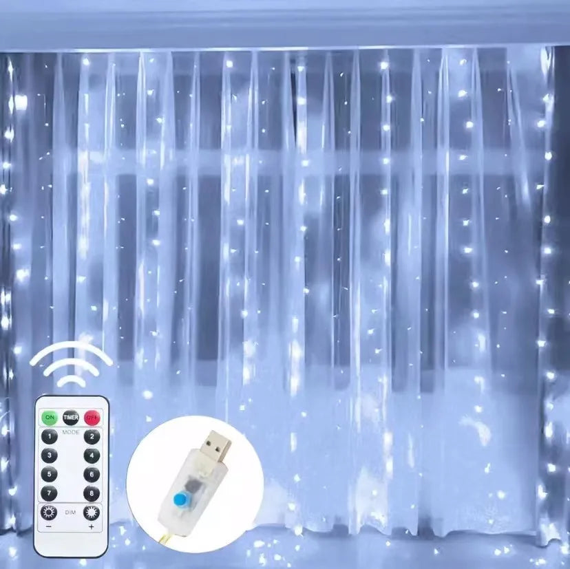 3m LEDカーテンライト クリスマスデコレーション用