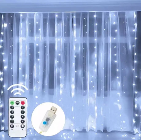 3m LEDカーテンライト クリスマスデコレーション用