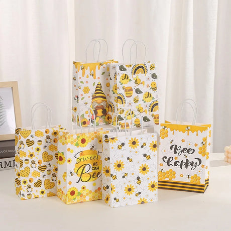 |ノベルティ用品 | ひまわり蜂プリントバッグセット | W15×H21×D8c