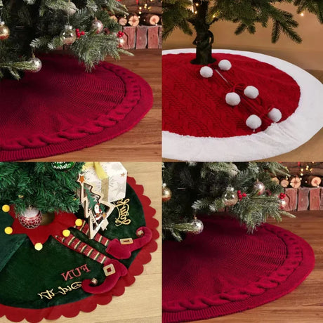 イベント・クリスマス装飾｜ニットツリースカート  直径61cm