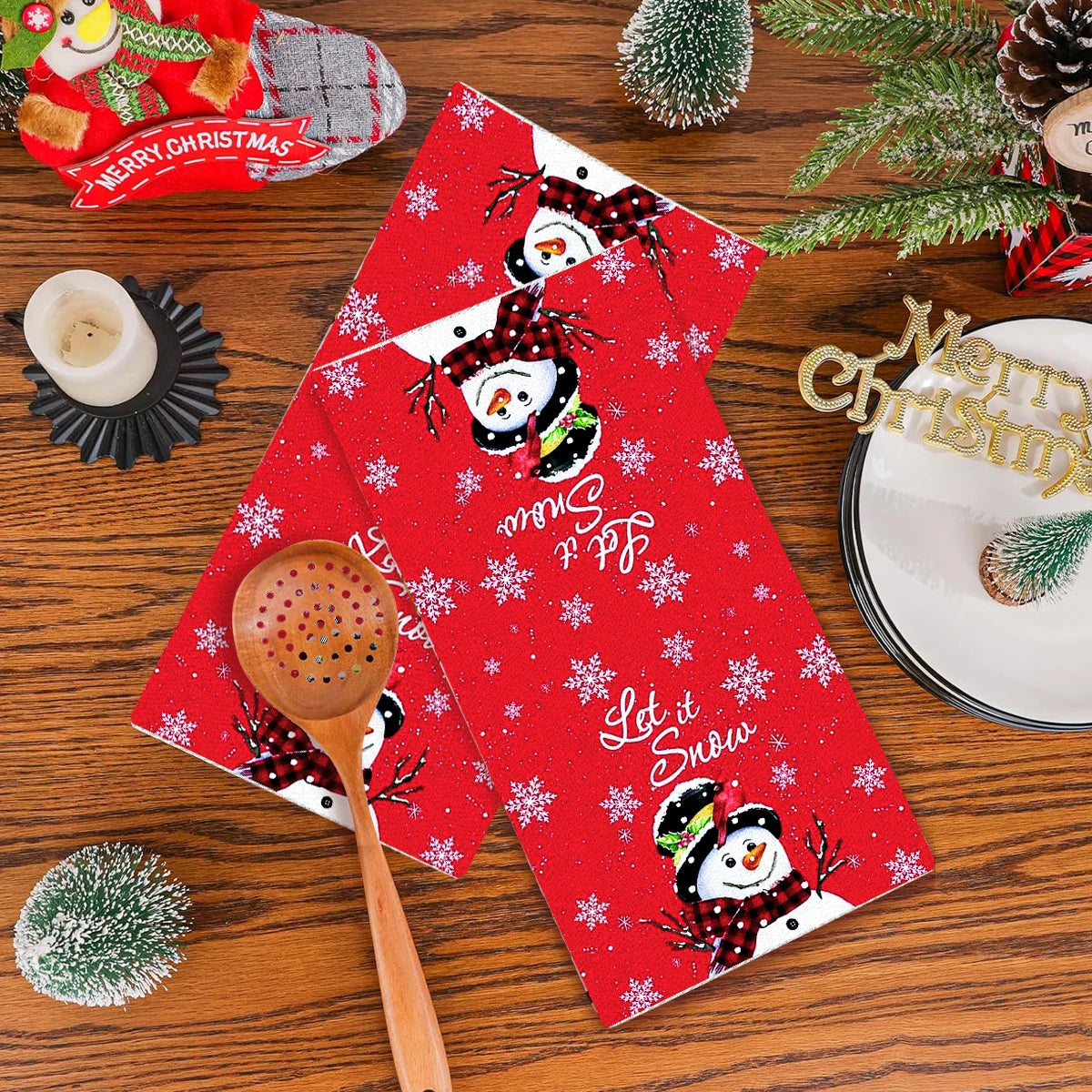 イベント・クリスマスグッズ｜クリスマス柄キッチンタオルセット(1枚/２枚)