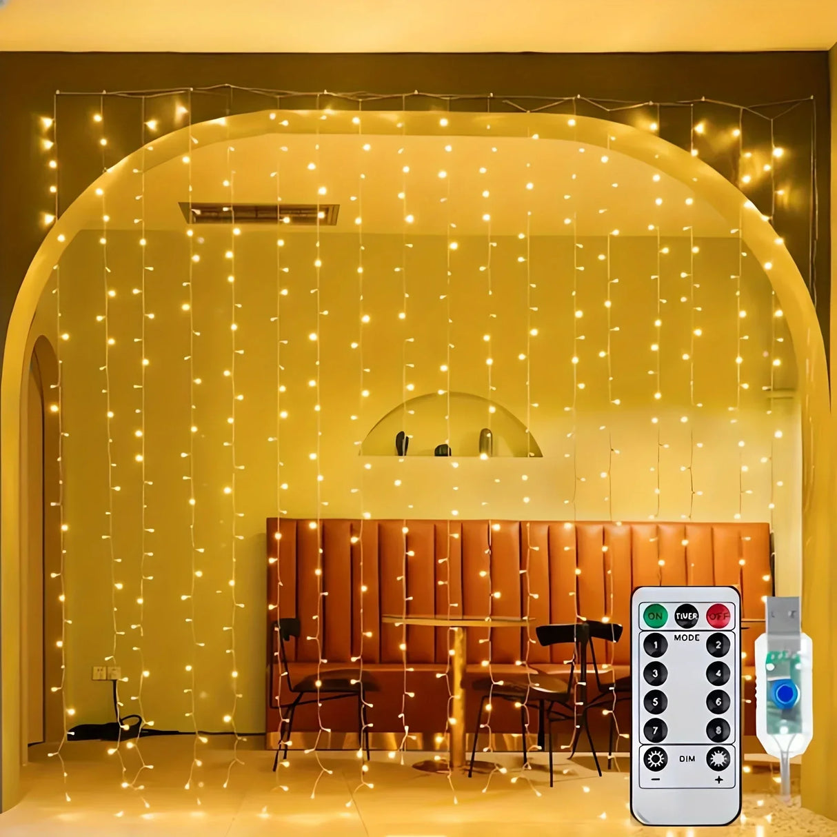 イベント・クリスマス装飾｜LEDカーテンライト USB接続