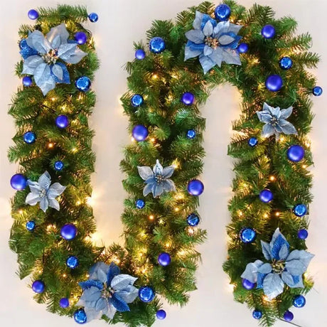 イベント・クリスマス装飾｜LED付き2.7mクリスマスガーランド