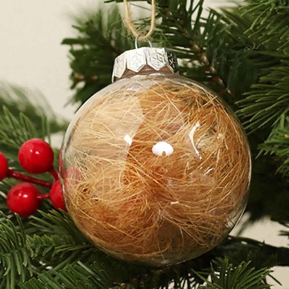 イベント・クリスマス装飾｜ゴールドリネンロープ付きクリスマスボール6個セット