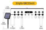 イベント・ガーデン装飾｜ソーラー式 屋外用防水 LEDストリング電球型ライト(4.5M/7M/9M)