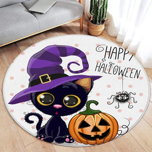 イベント・ハロウィングッズ｜ラウンドカーペット 可愛いデザイン