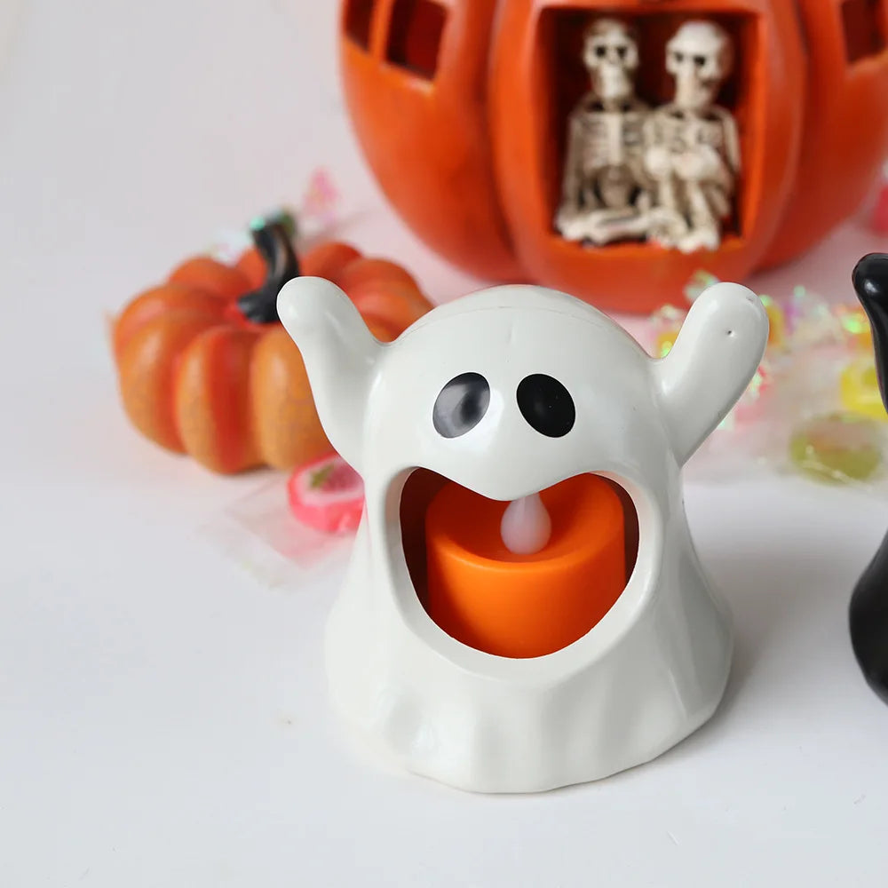 イベント・ハロウィングッズ｜LEDゴーストキャンドルホルダー
